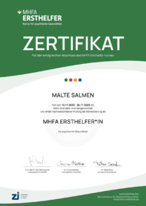 MHFA Zertifikat - Malte Salmen